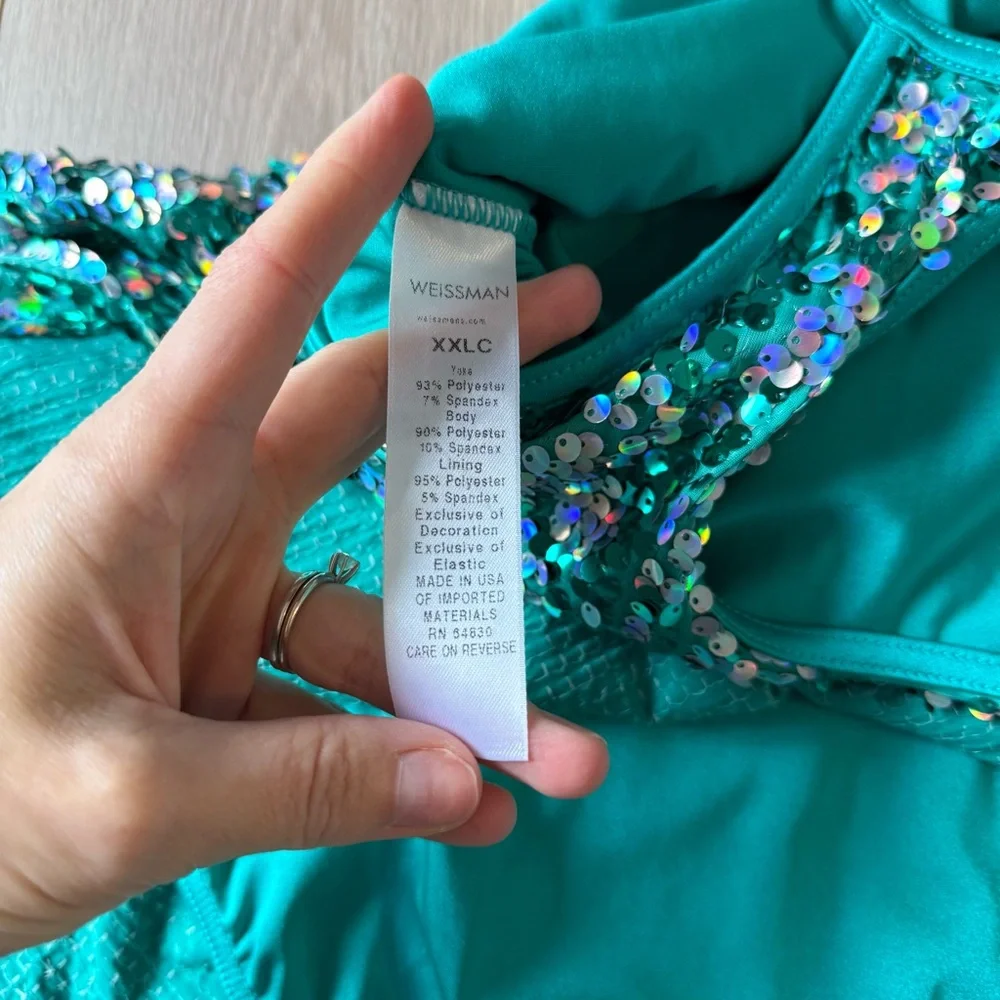 C27 Weissman Sparkling Sequin Green Dancing Ballerina‎  Dress